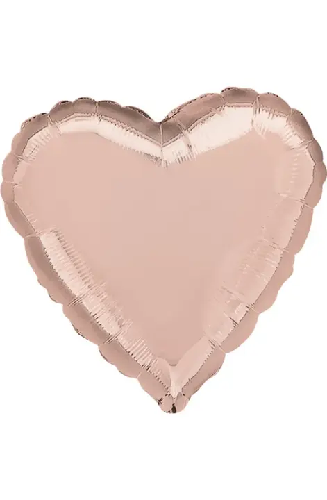 Сердце Металлик Rose Gold (46 см)