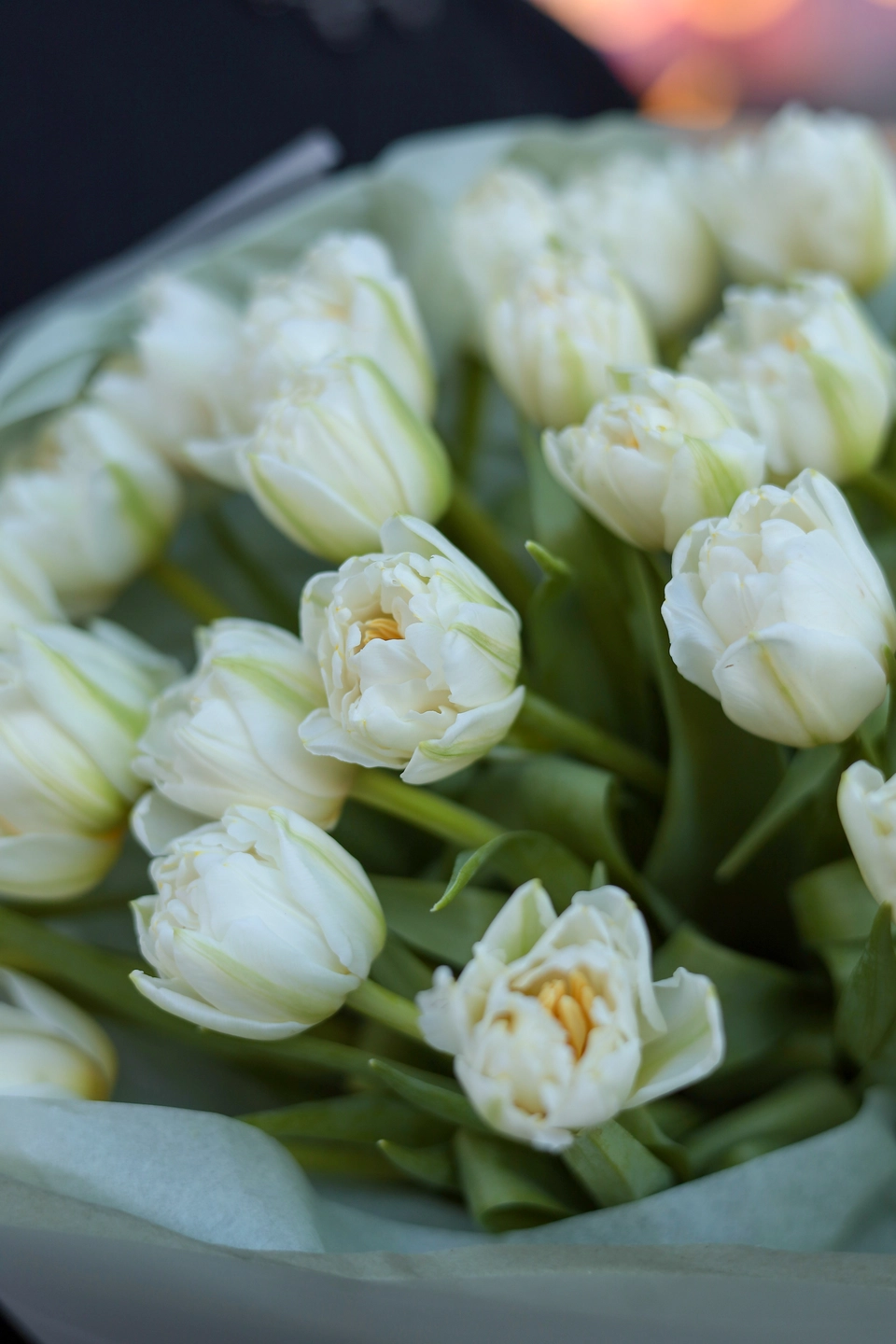 Монобукет из Белых тюльпанов