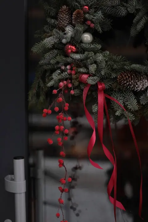 Рождественский настенный венок №3 #3