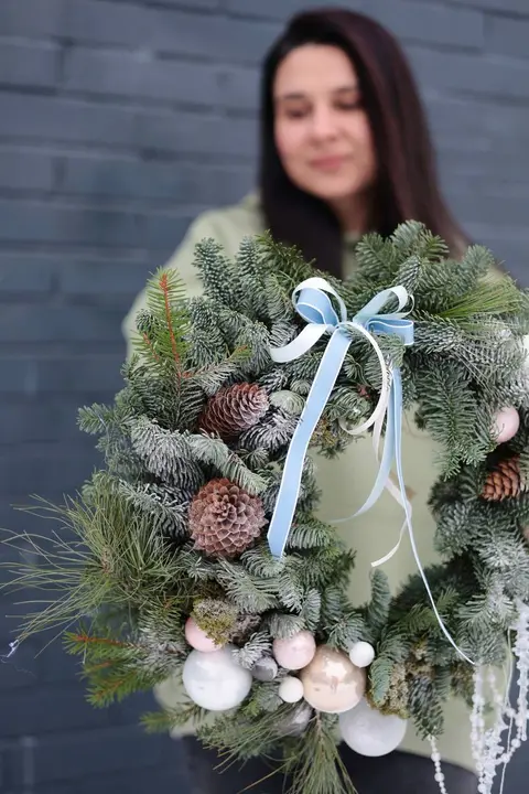 Рождественский настенный венок №2 #3