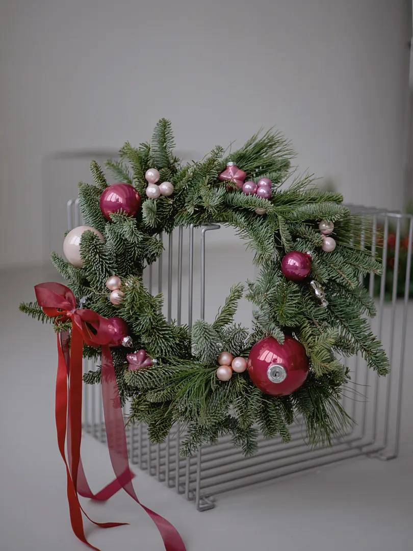 Рождественский настенный венок №10 #3