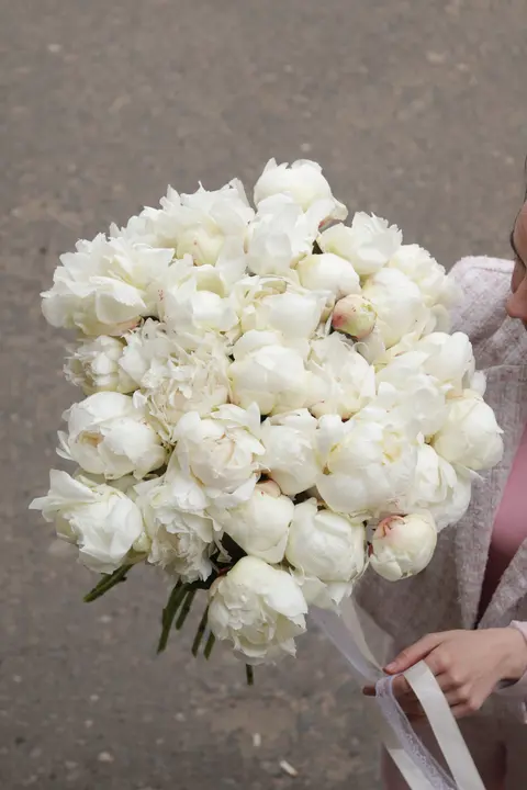 Моно букет из Пионов