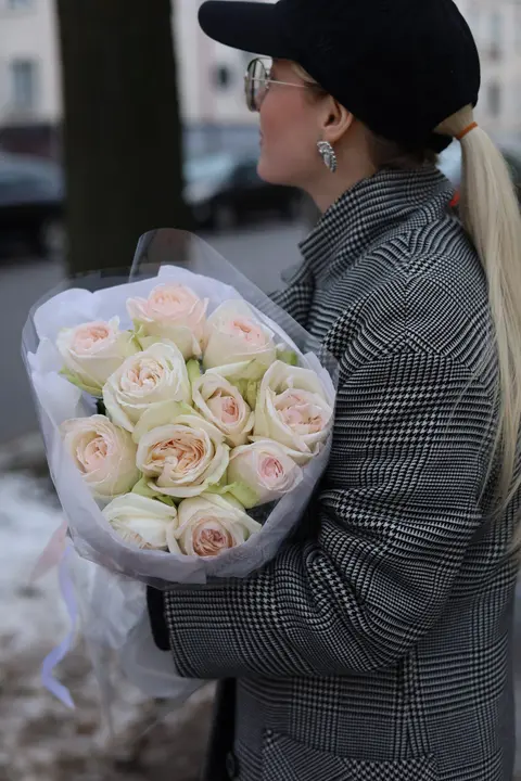 Монобукет из розы Вайт Охара