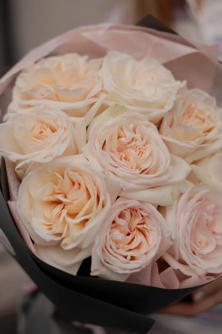 Монобукет из Роз Вайт Охара #3